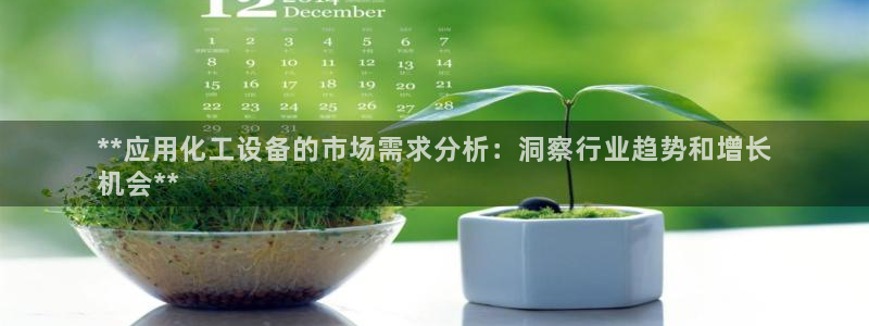 门徒娱乐负责人：**应用化工设备的市场需求分析：洞察行业趋势